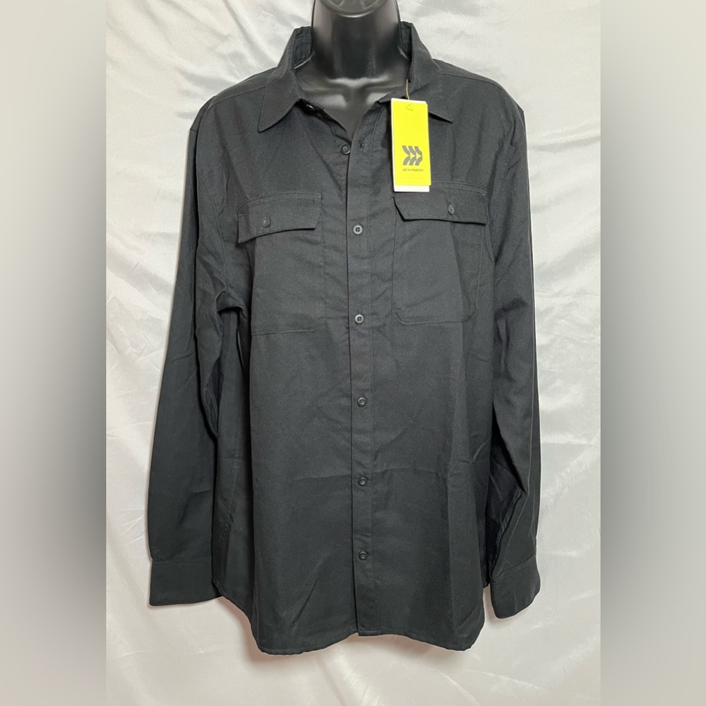 Black button down